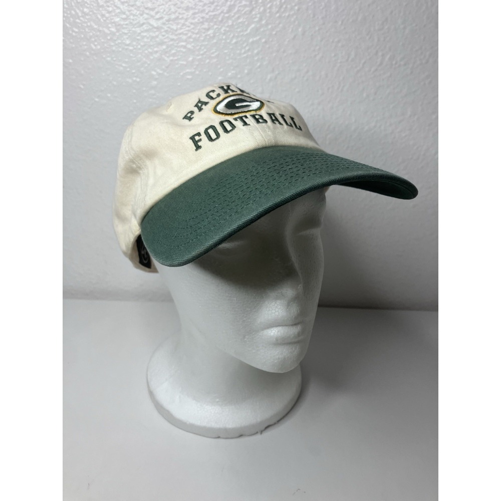 '47 Green Bay Packers Two Tone Green White Adjustable Hat Cap Embroidered